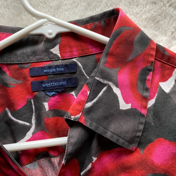 Vintage Westbound rose print blouse size M - Picture 4 of 5